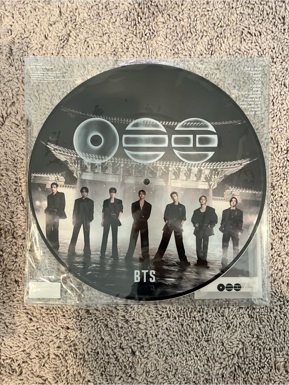 BTS Arirang 613 Limited Edition Picture Disc Vinyl 5th Album Official